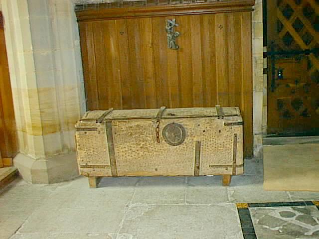 Old chest in North Curry church